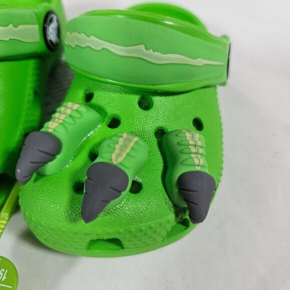 Crocs Classic I Am Dinosaur Clog Green Child Size C4 Toddler 2-3 Years Halloween - Picture 6 of 10